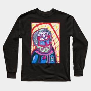 Gothic Bulldog Clown Long Sleeve T-Shirt